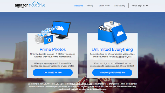 Amazon Offers Unlimited Cloud Storage, Cheap