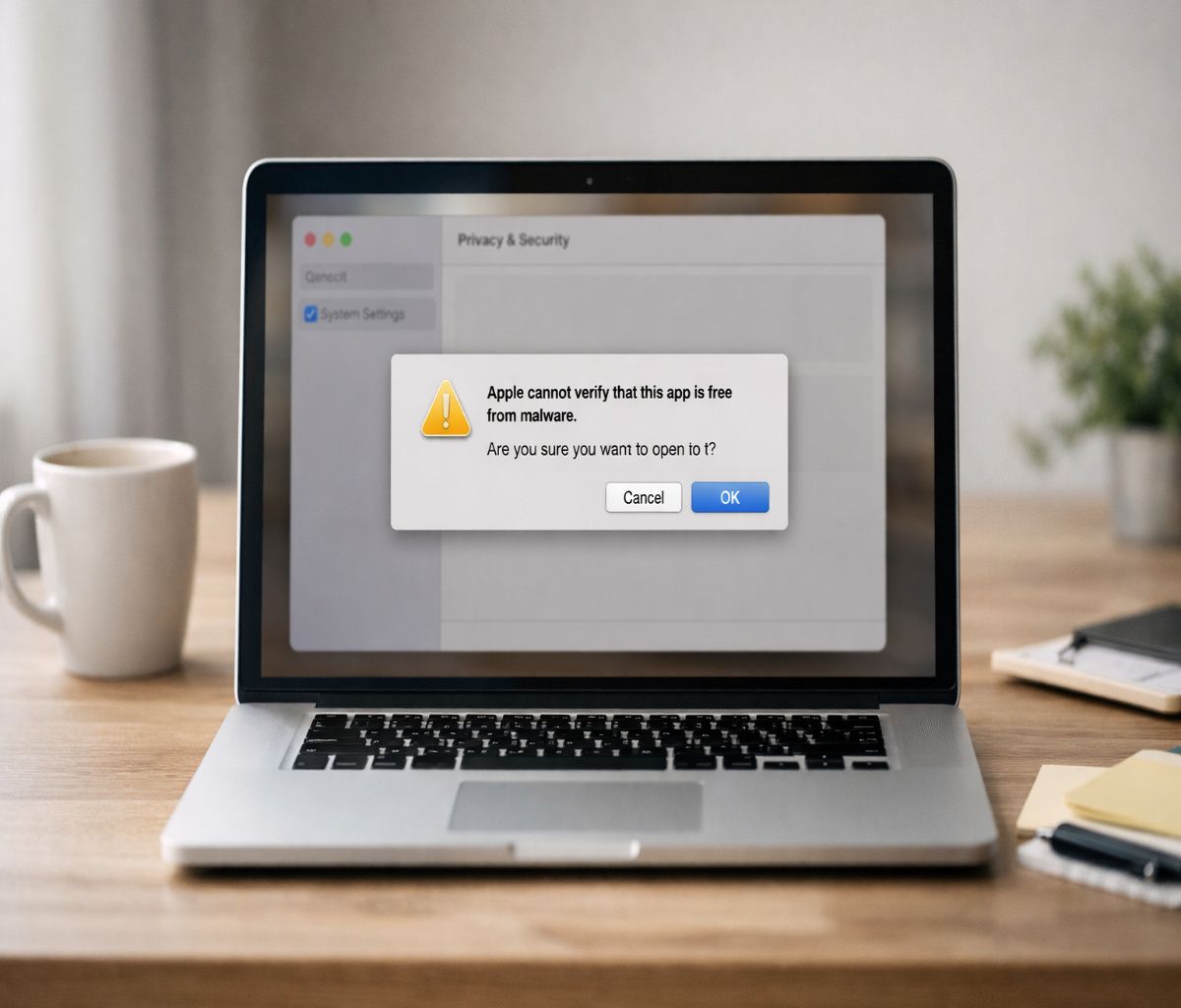 apple could not verify is free of malware Open Anyway not showing