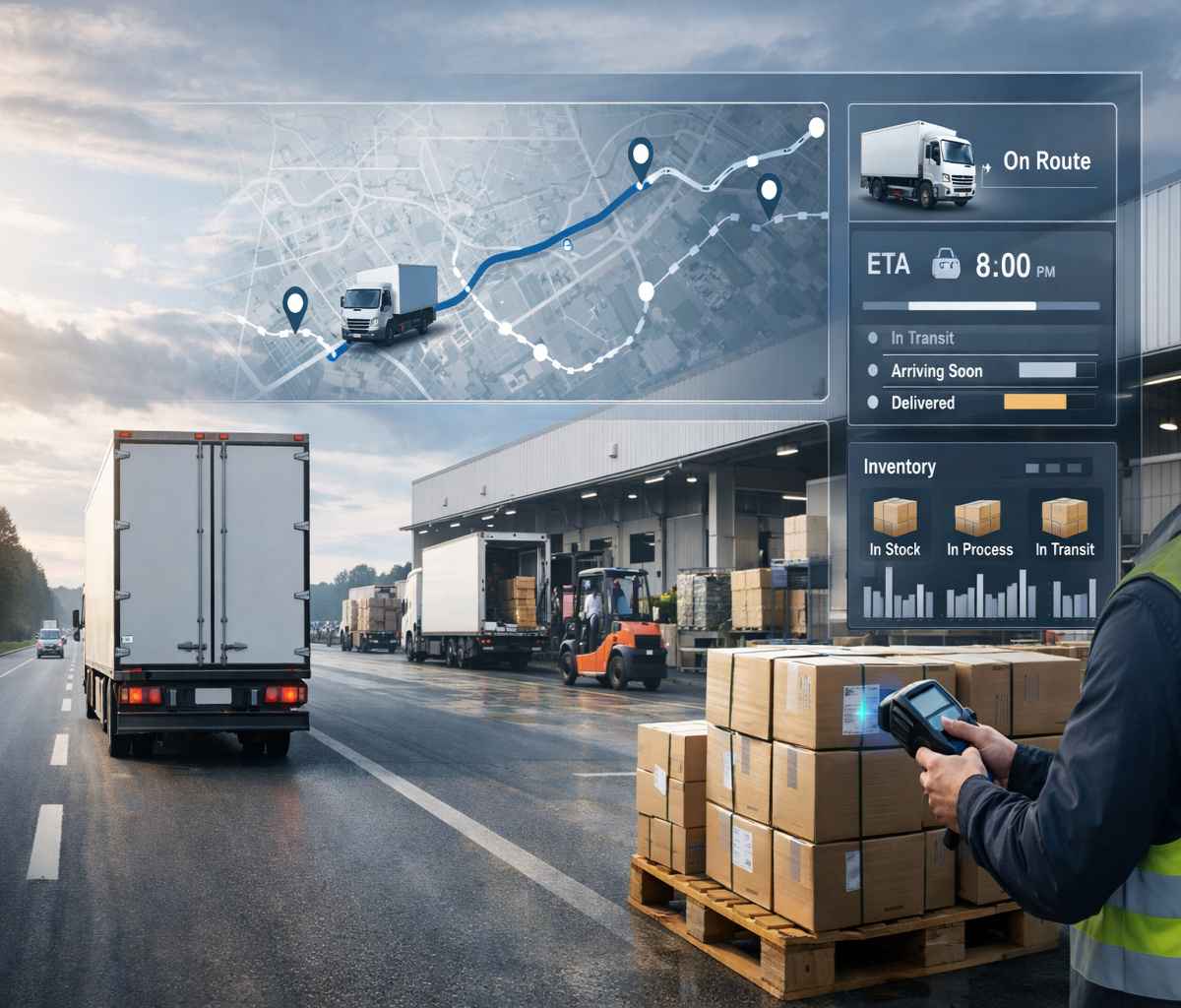 real-time tracking in the distribution of goods